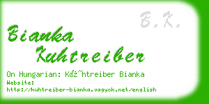 bianka kuhtreiber business card